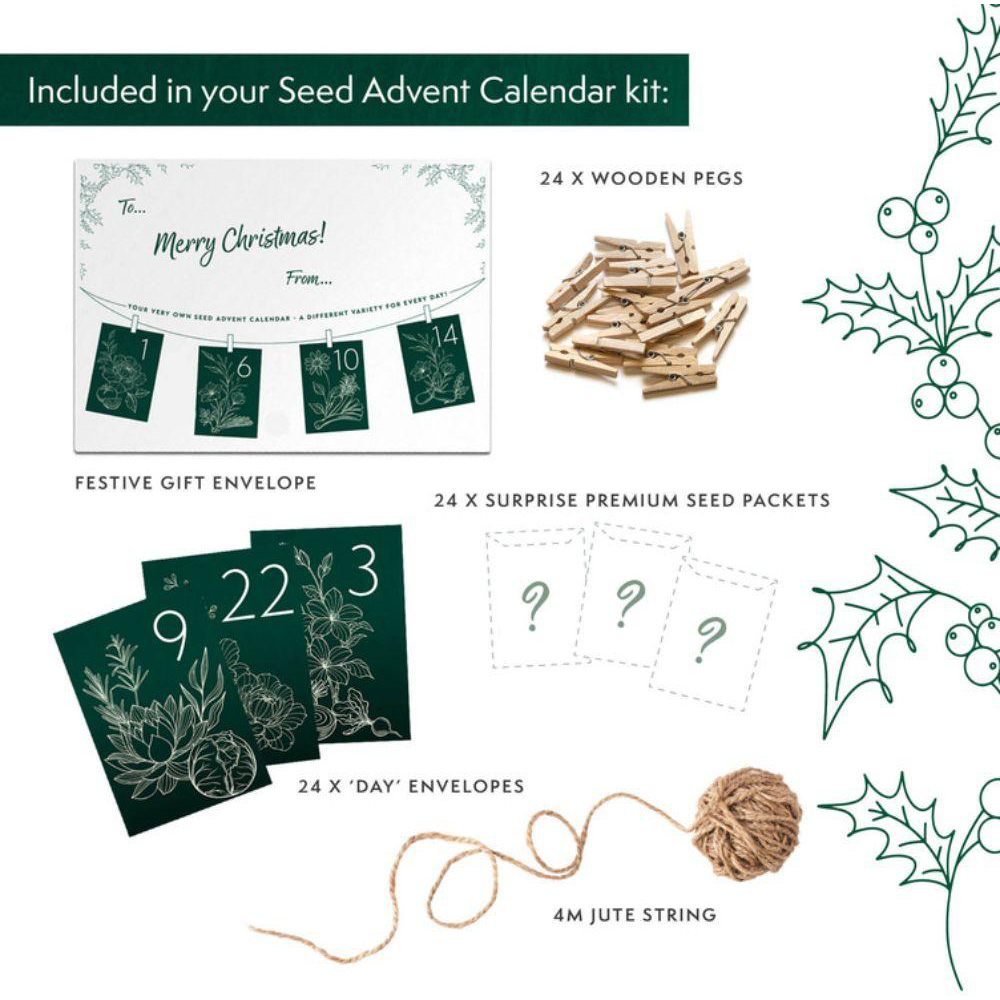 Thompson and Morgan Christmas Gift Flowers Seed Christmas Gift Advent Calendar Kit Image 7