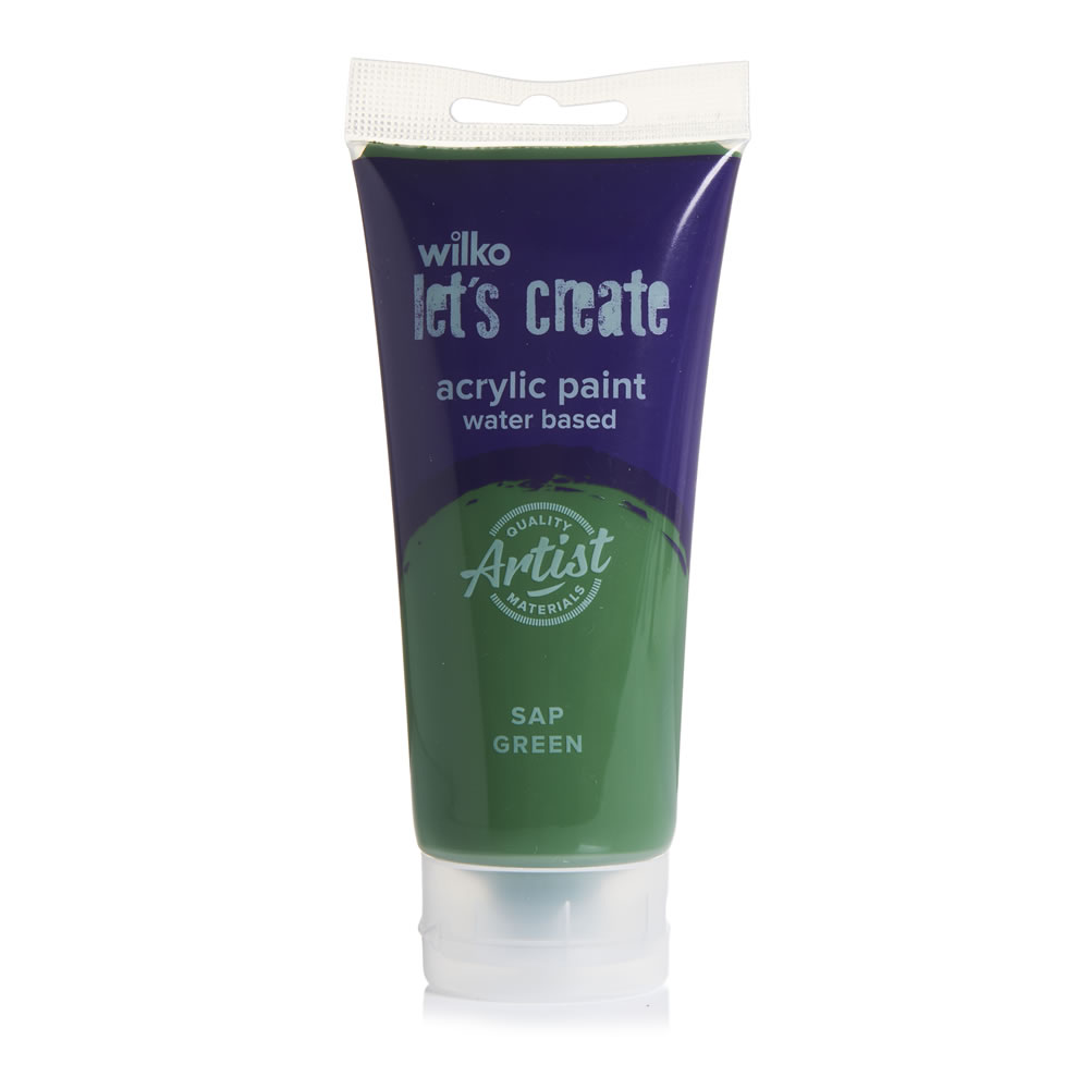 Wilko Let’s Create Sap Green Acrylic Paint 200ml Wilko