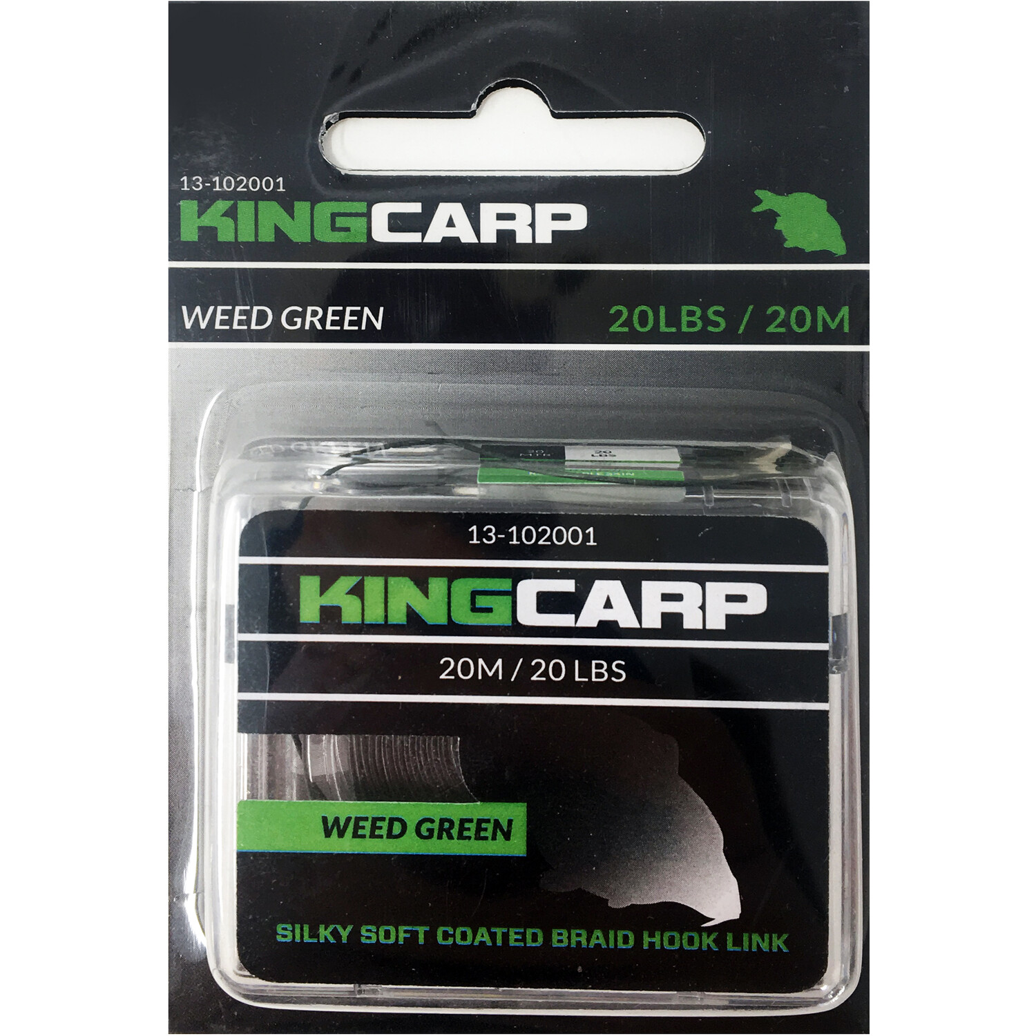 Weed Green King Carp Coated Braid Hook Link Image 2