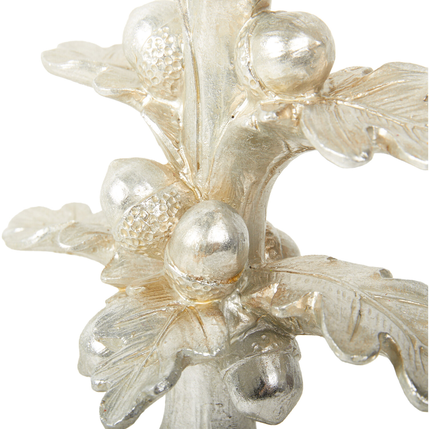 Silver Acorn Candle Holder - Silver Image 4