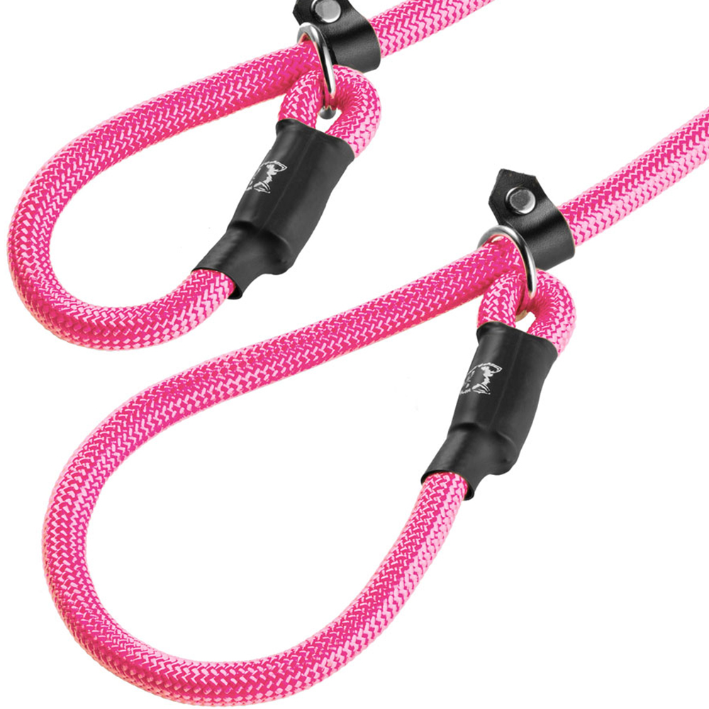 Bunty Large 10mm Pink Rope Slip-On Lead For Dogs Image 4