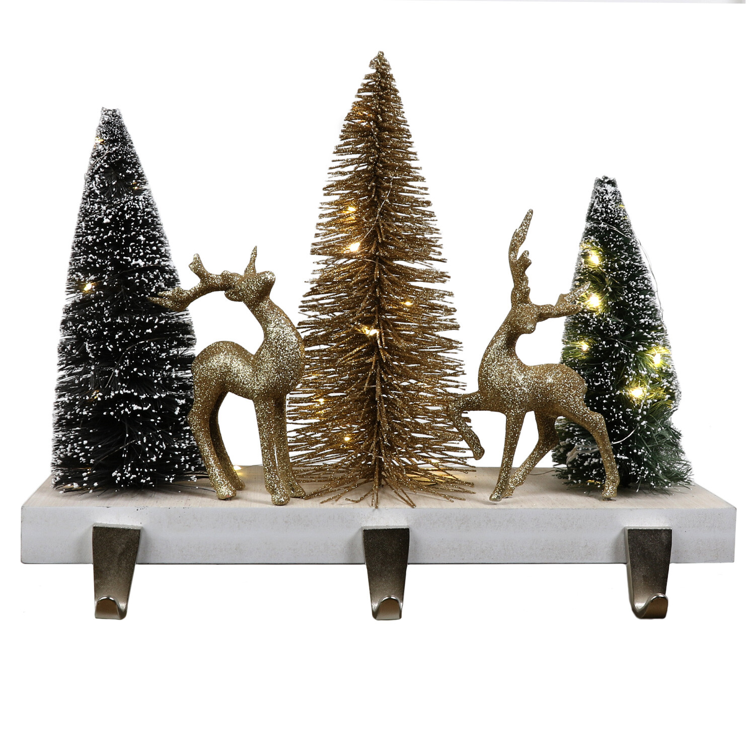 Tree LED Stocking Holder - Gold Image 1