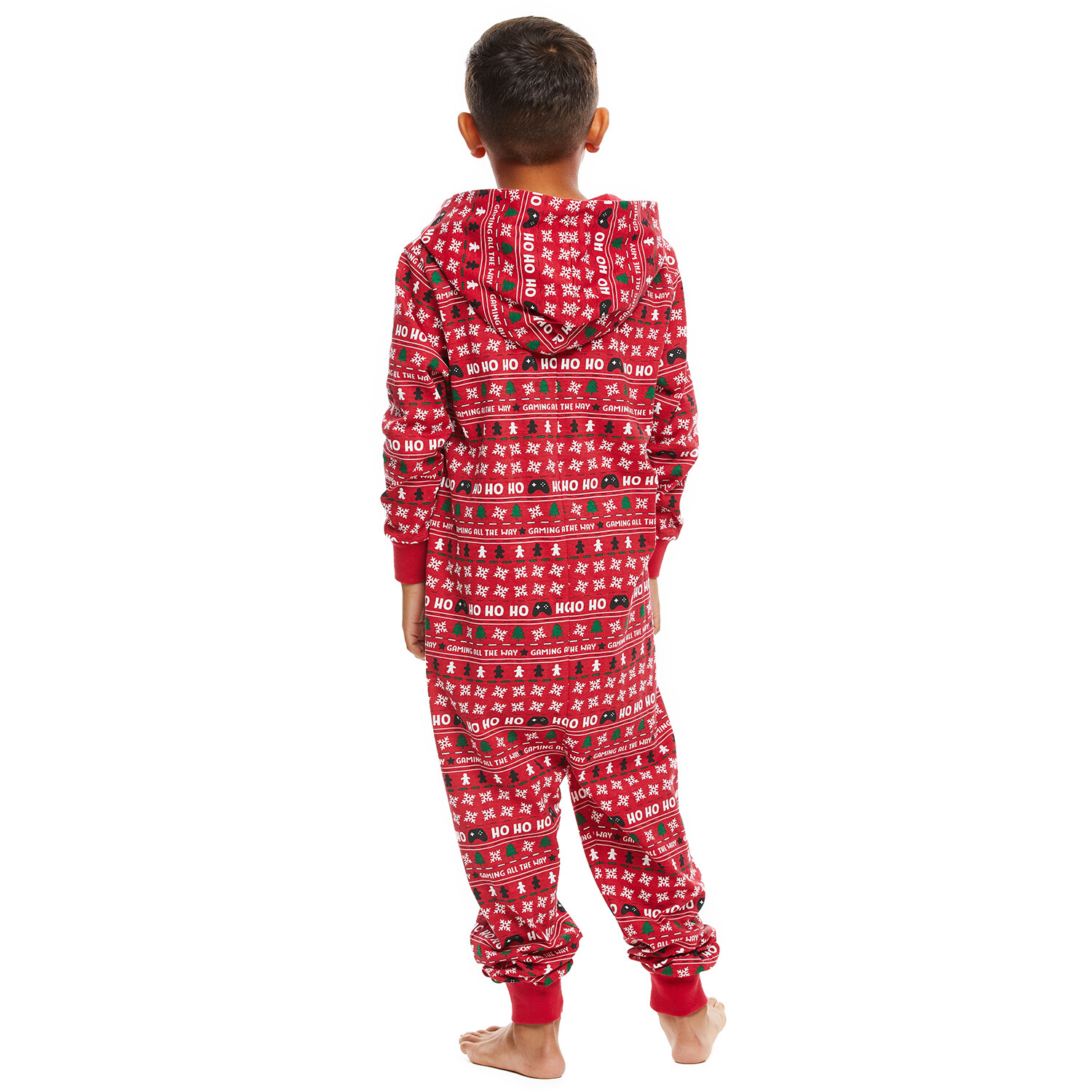 Boys Gamer Christmas Onesie - Red / 8-10 Years Image 3
