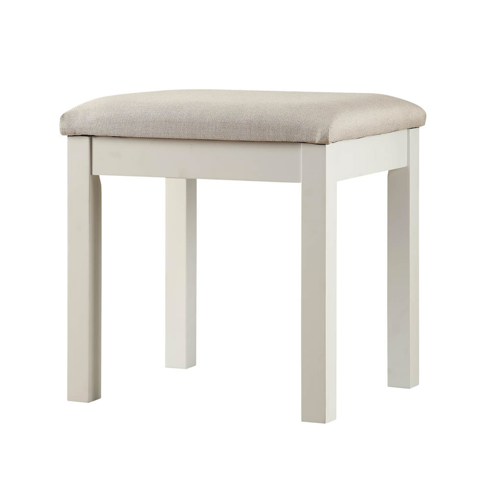 St Ives Grey Dressing Table Stool Image 1