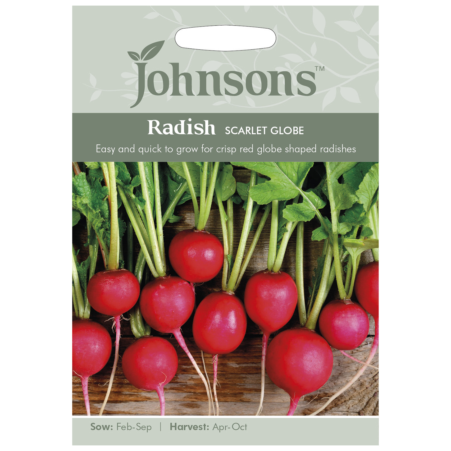 Johnsons Radish Scarlet Globe Seeds Image 1