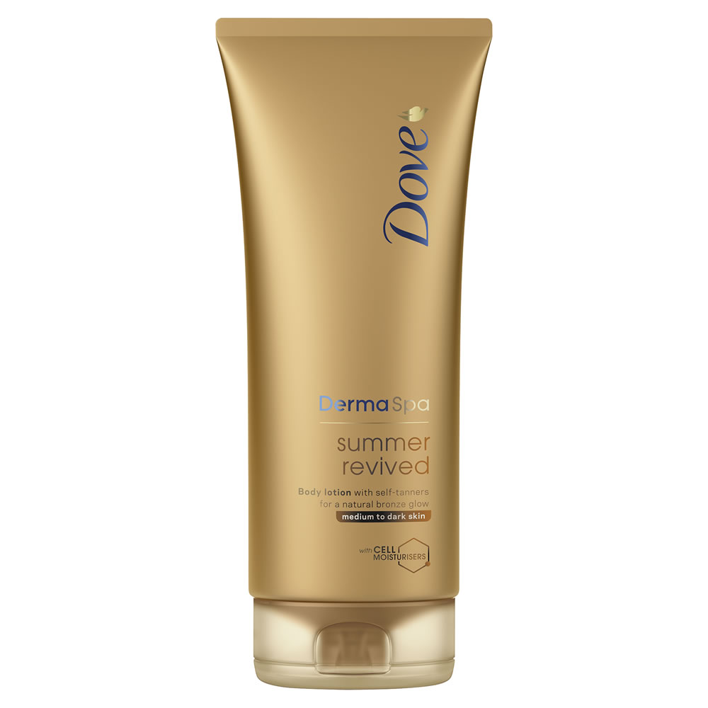 Dove Derma Spa Summer Revived Medium to Dark Skin Body Lotion 200ml Image