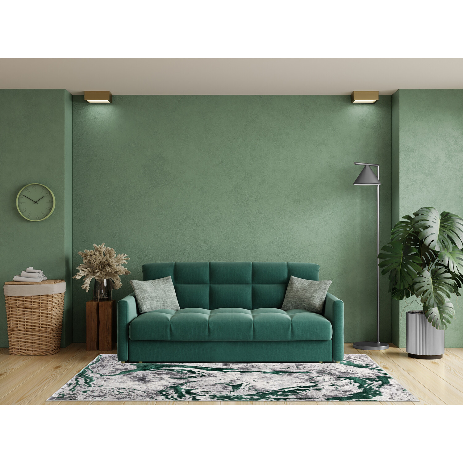 Liquid Marble Rug - Emerald / 140cm Image 3