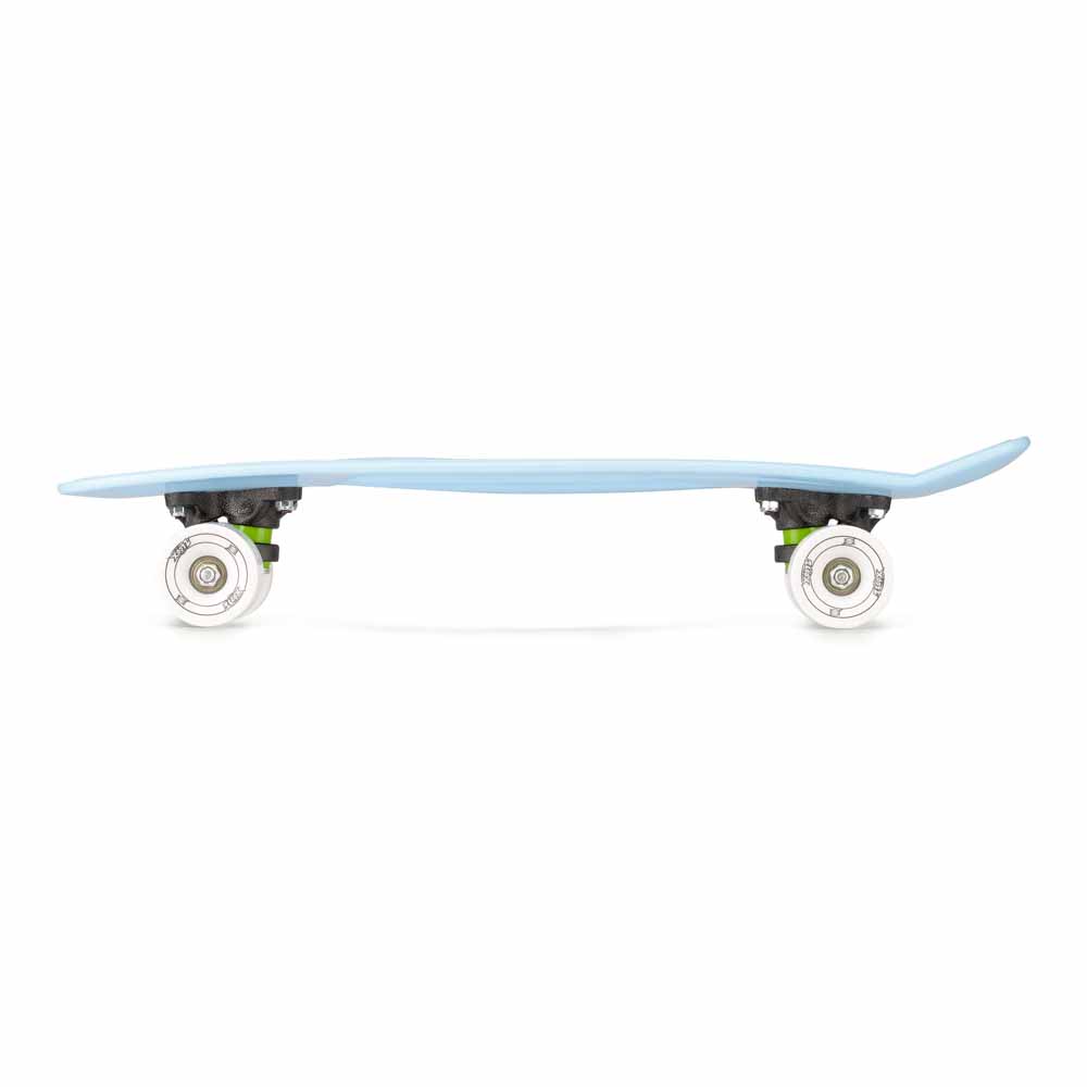 Xootz 22 inch Pastel Blue Kids Retro Plastic Cruiser Skateboard Image 3