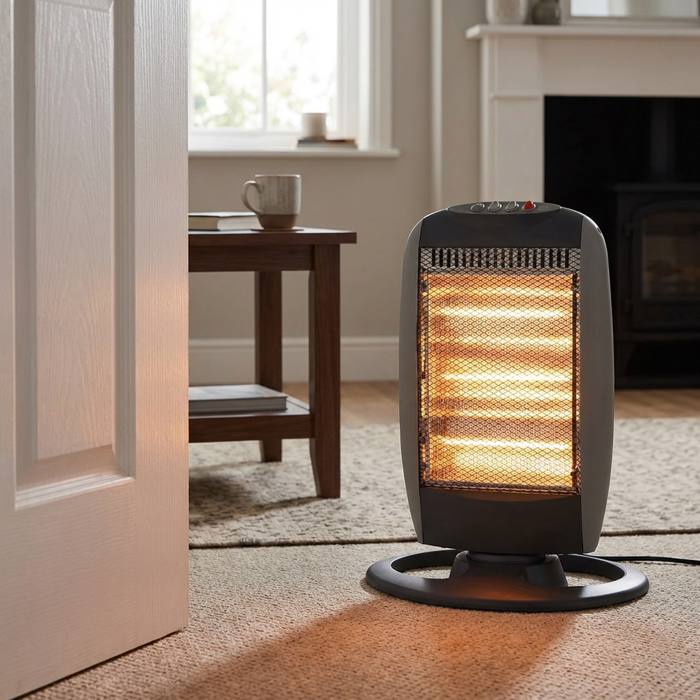 Black Halogen Heater 1200W Image 5