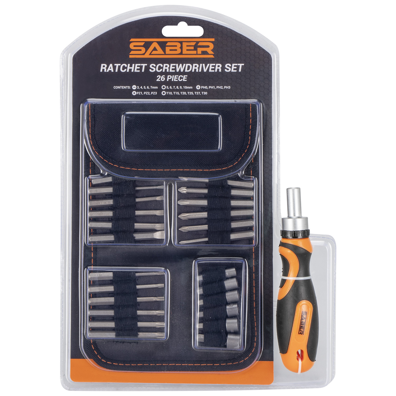 Saber Rachet 26 Piece Ratchet Screwdriver Set Image