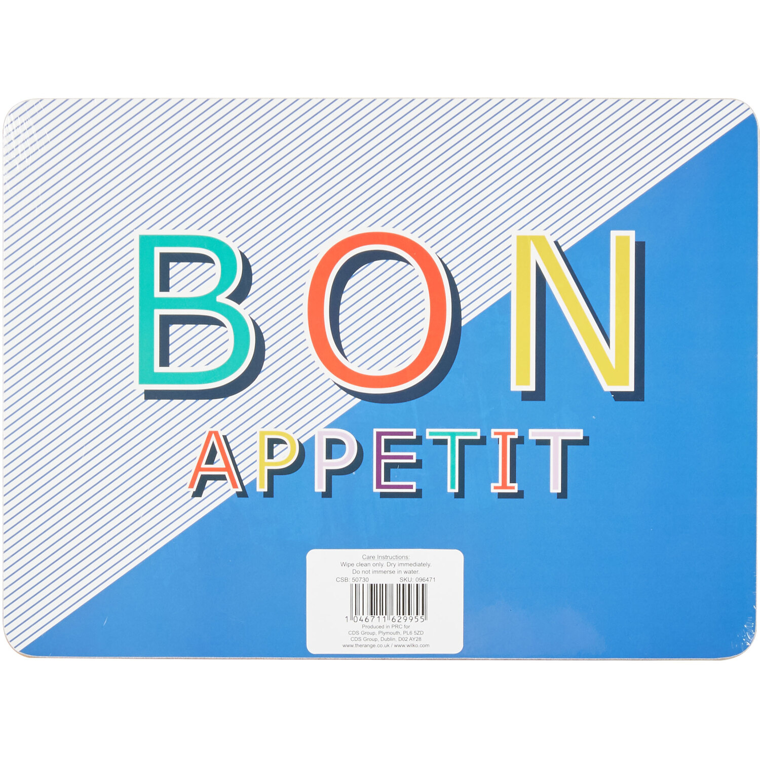 Set of 4 Retro Collection Placemats and Coasters - Blue Image 1