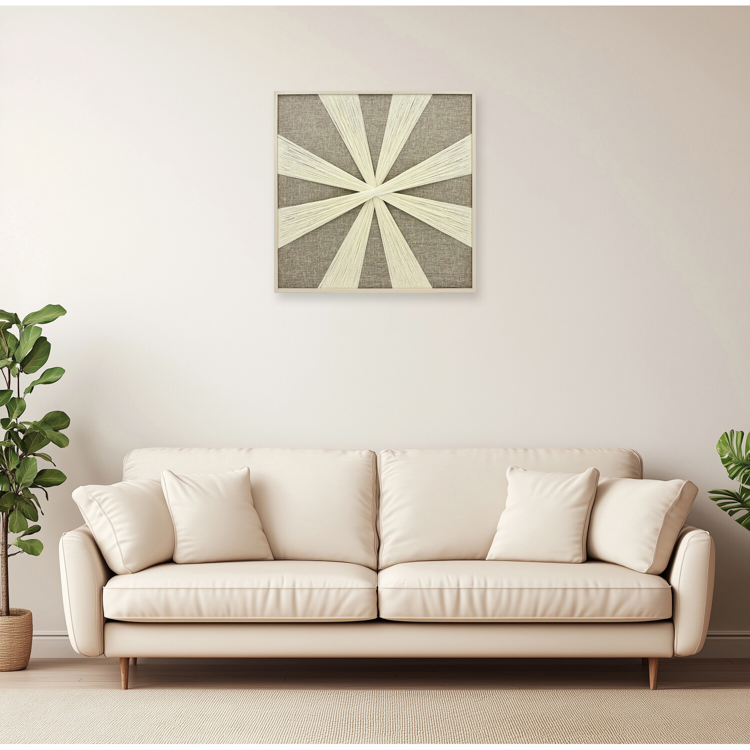Neutral Knotted Textile Wall Art Image 12