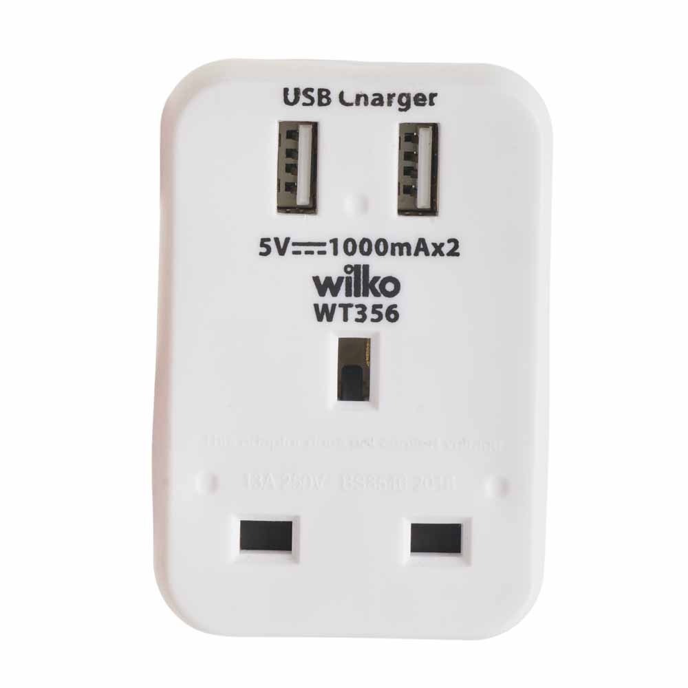Wilko European USB Travel Adaptor Image 1