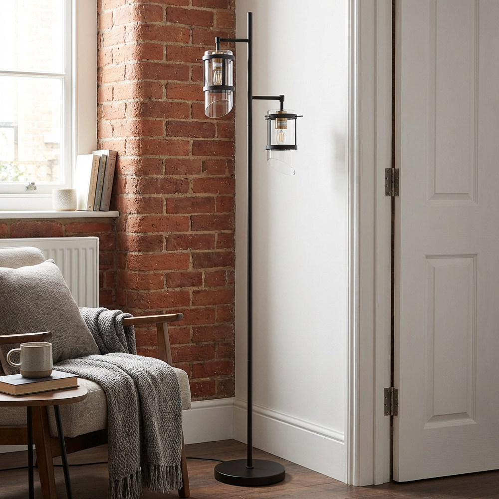 Paramount 2 Light Floor Lamp - Black Image 6