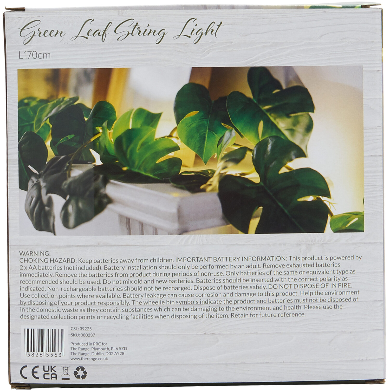 Green Leaf String Light - Warm White Image 3