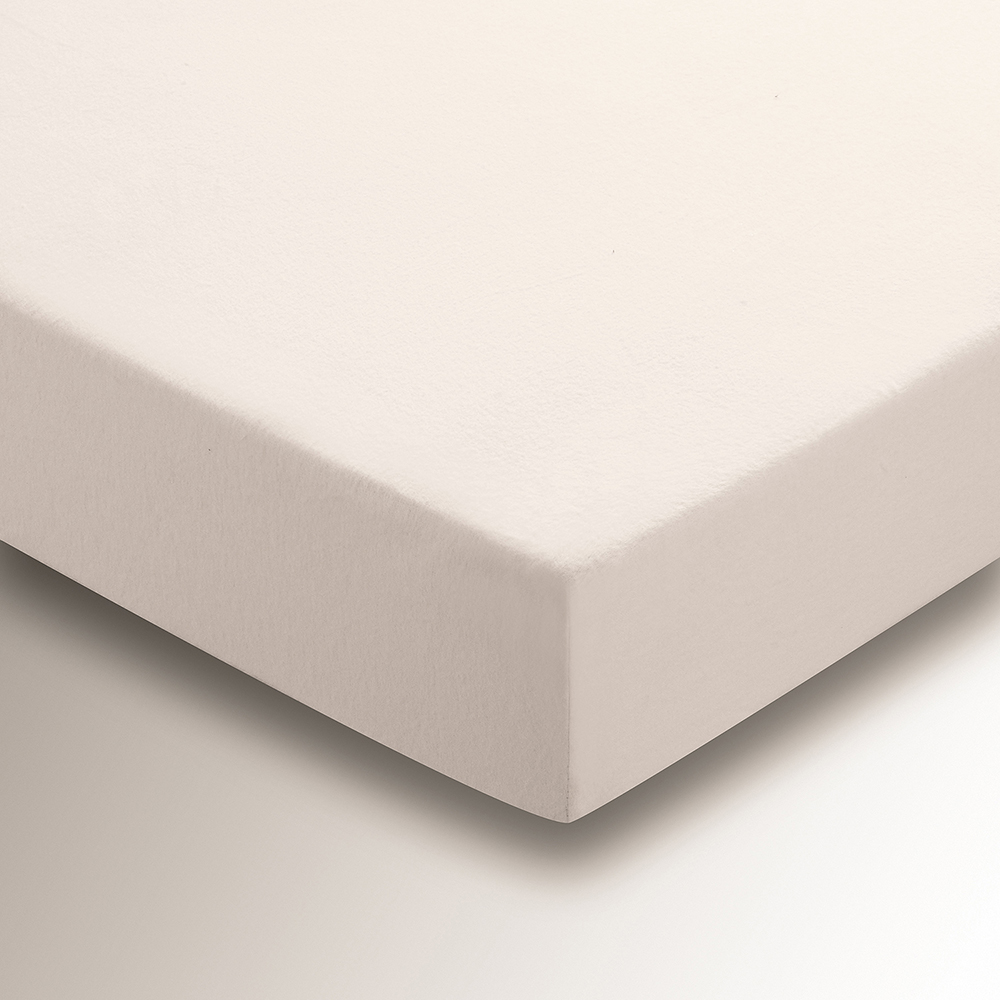 Helena Springfield King Size Ivory Brushed Cotton Fitted Bed Sheet Image 3