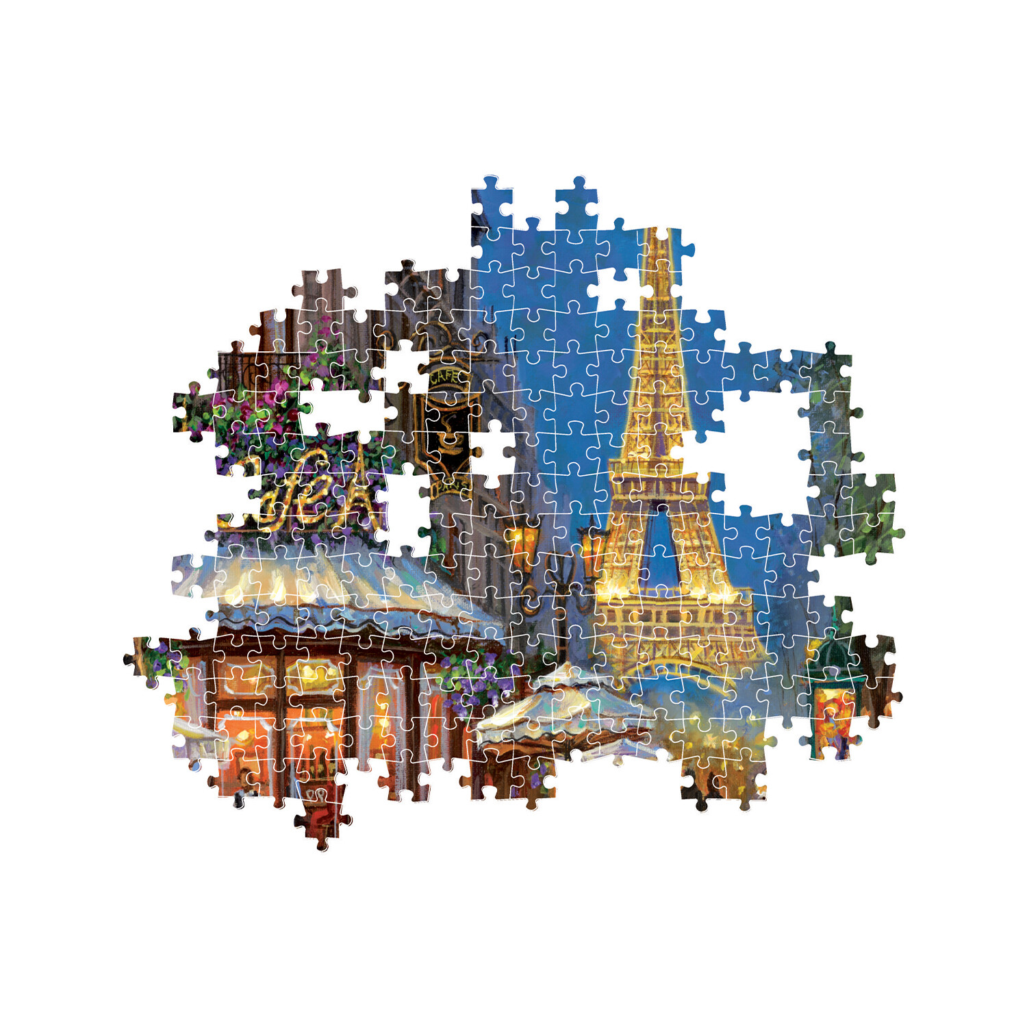Night at the Eiffel Cafe 500 Piece Jigsaw Puzzle Image 3