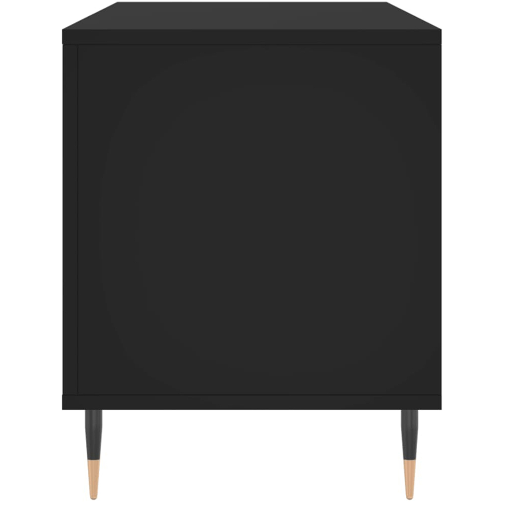 vidaXL 6 Shelf Black Record Cabinet Image 5