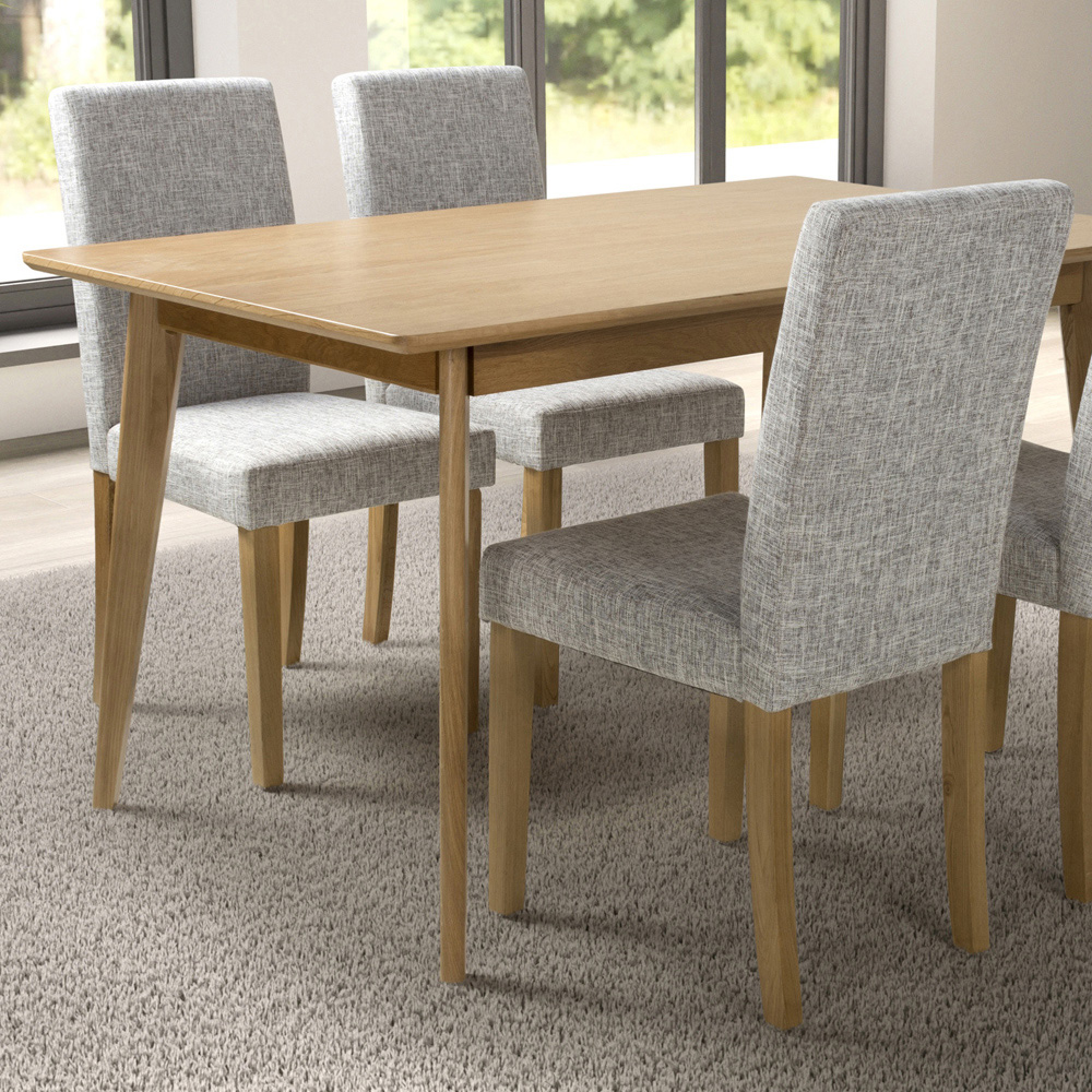 Finley Set of 2 Grey Linen Effect Dining Chair Image 1