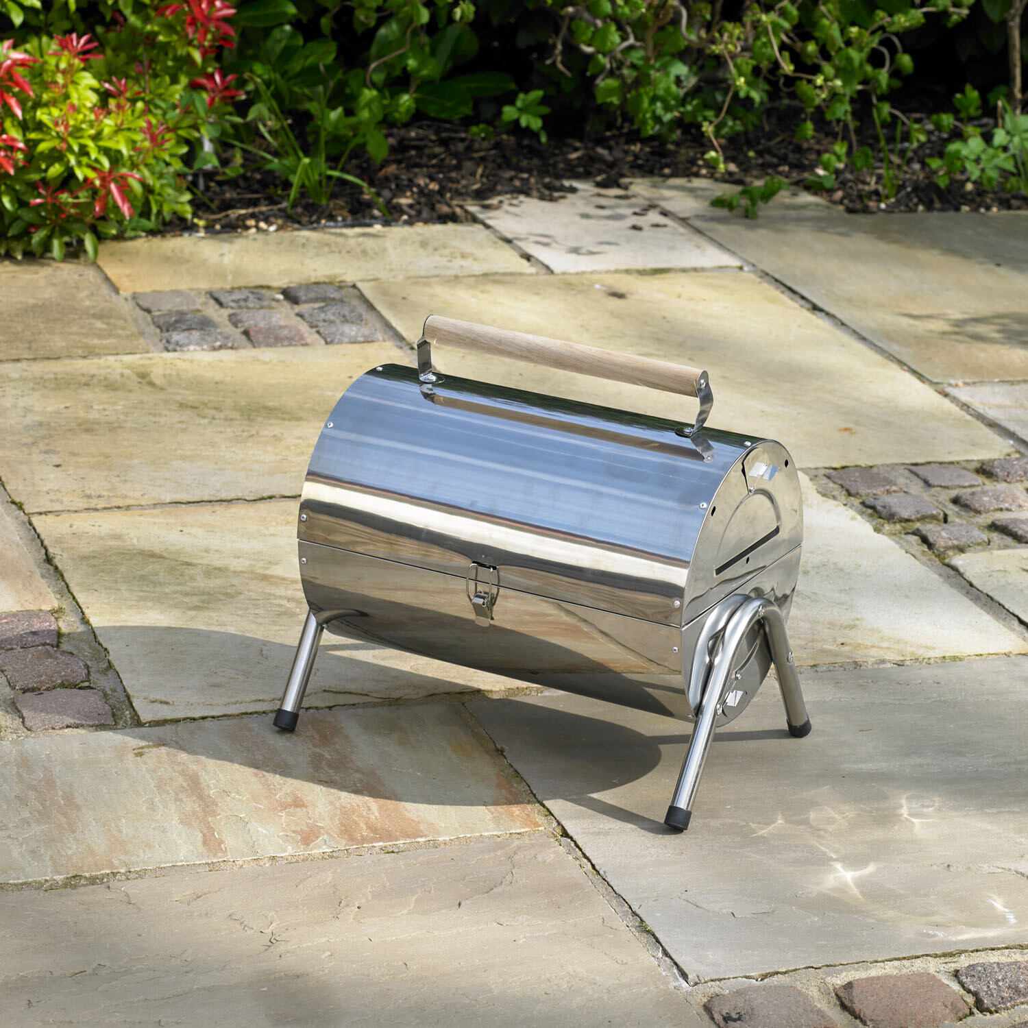 Portable Barrel Stainless Steel BBQ Image 2