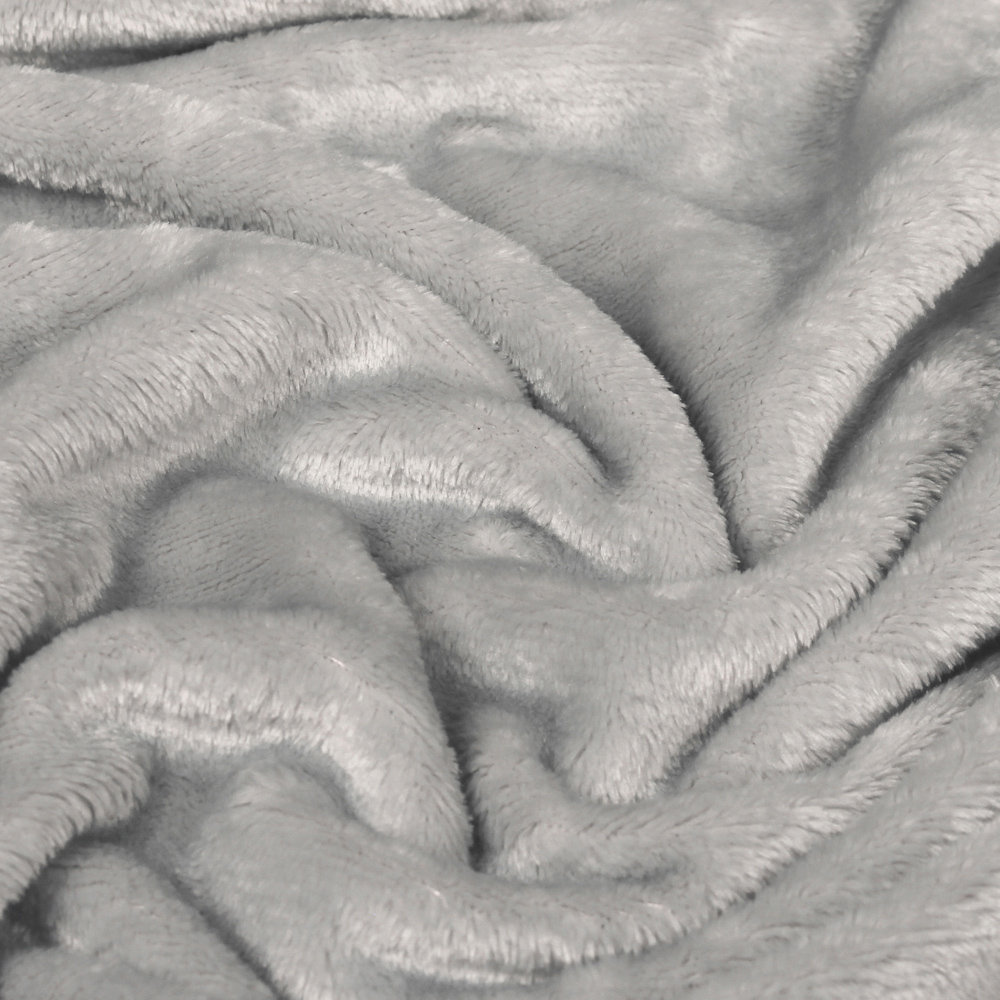 furn. Harlow Grey Fleece Throw 140 x 180cm Image 2