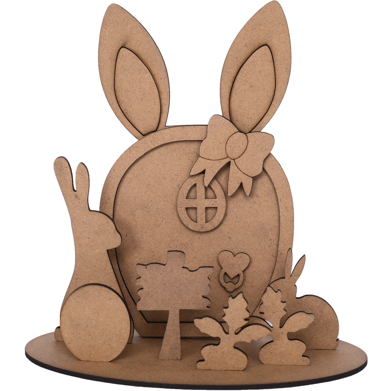 Bunny Door Scene - Brown Image 1