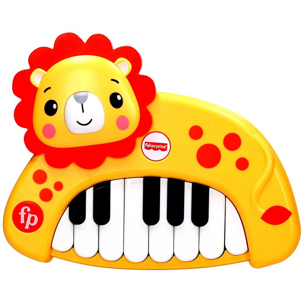 REIG Fisher Price Yellow Lion 13 Key Piano Keyboard Image 1