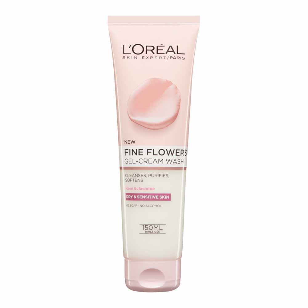 L'Oreal Paris Fine Flowers Sensitive Gel Cream Wash 150ml Image 1
