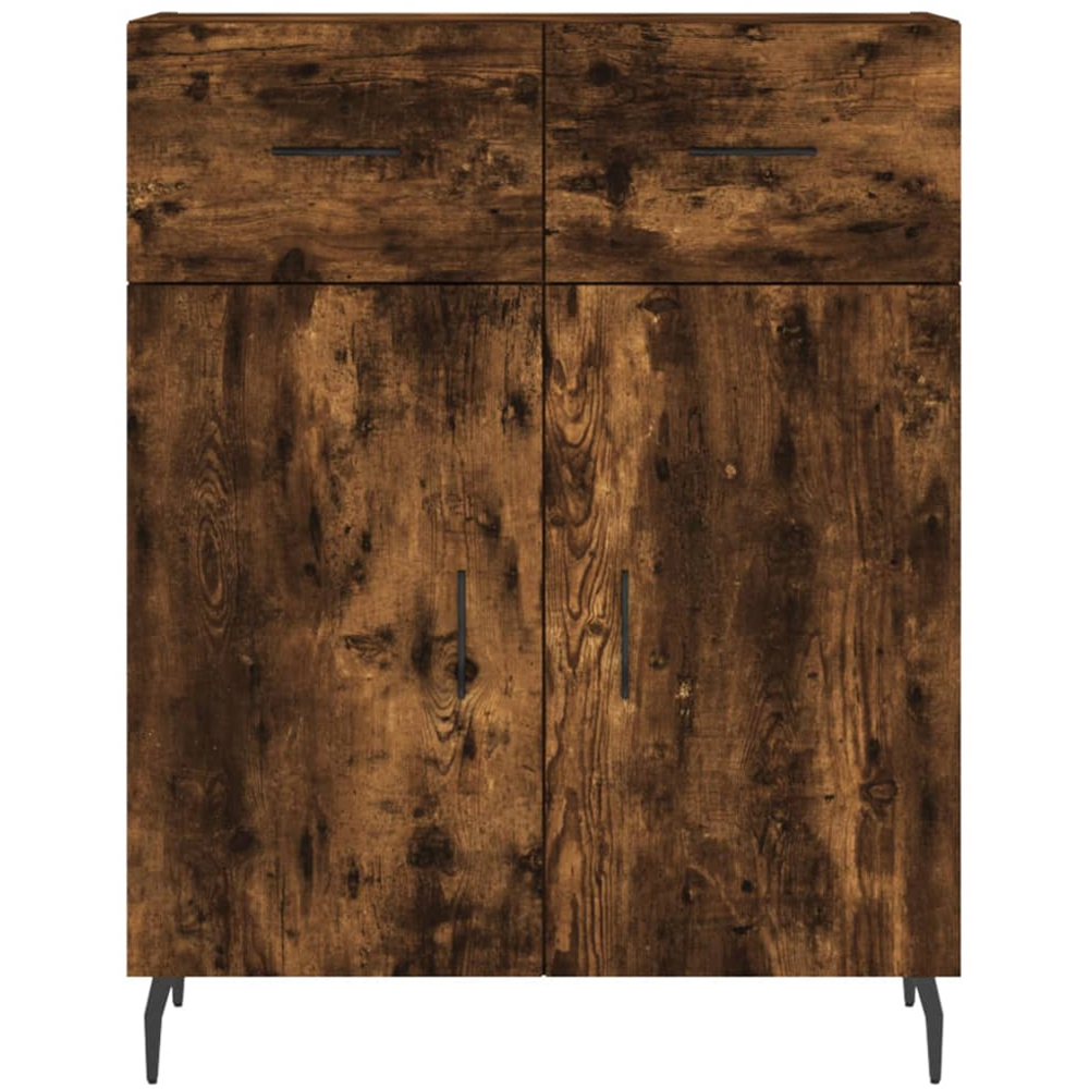 vidaXL 4 Door 2 Drawer Smoked Oak Highboard Image 8