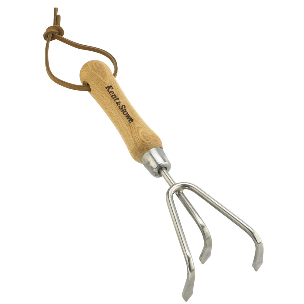 Kent & Stowe Stainless Steel Hand 3 Prong Cultivator Image 1