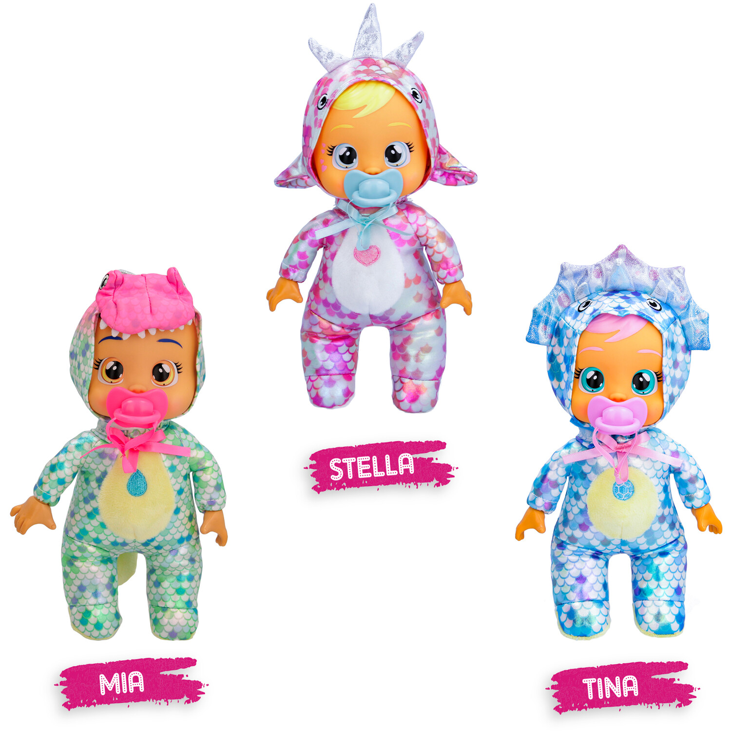 Single Cry Babies Tiny Cuddles Dinos Doll in Assorted styles Image 1