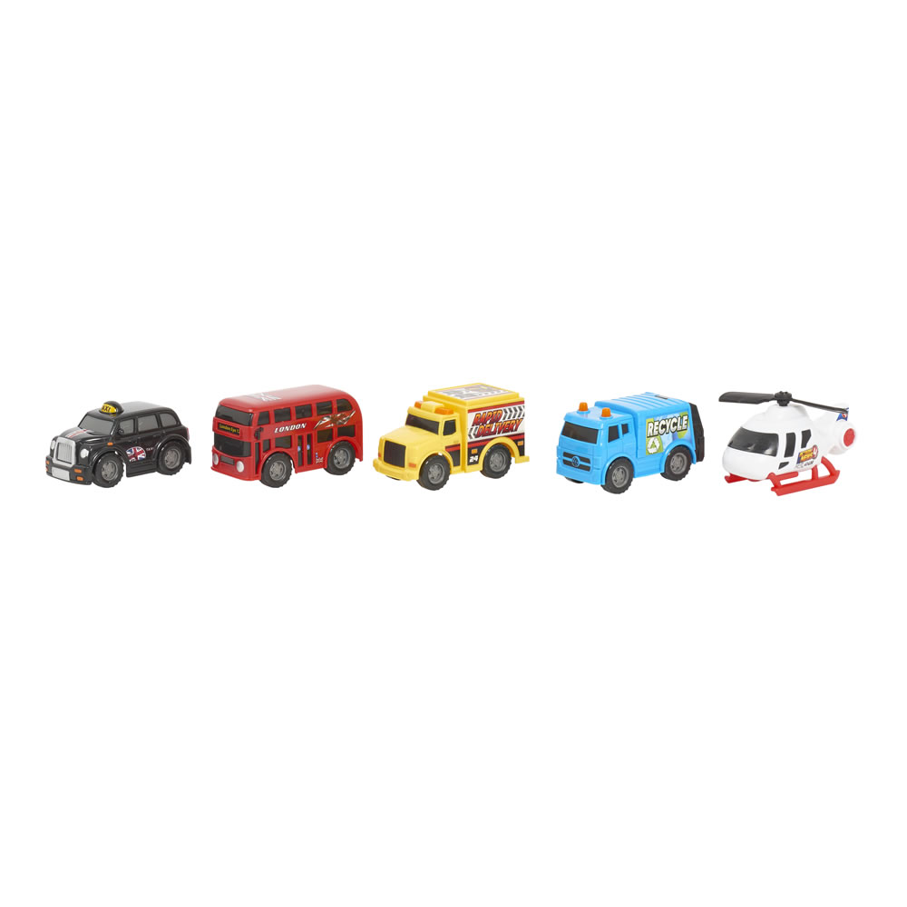 Wilko Play Roadsters Mini City Vehicles 5pk Image 2