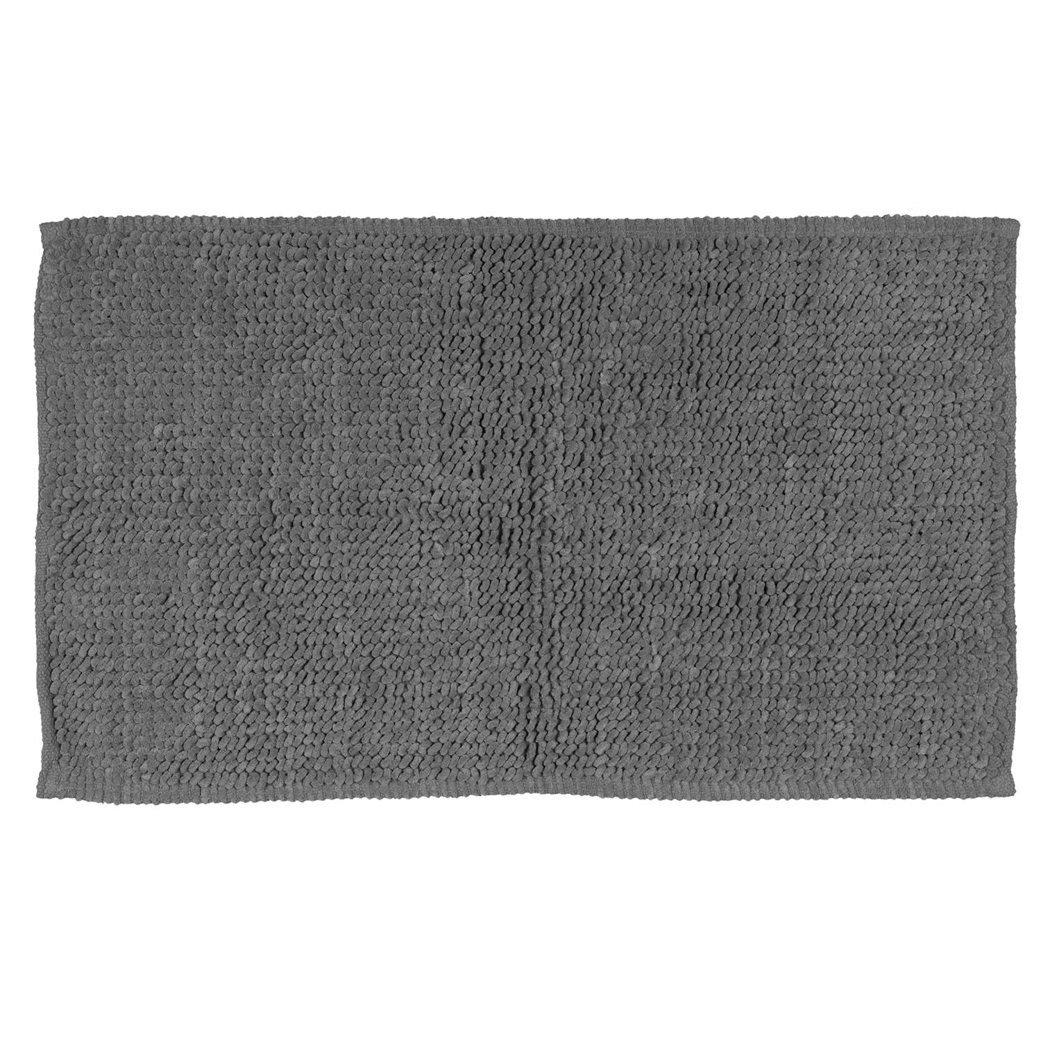Grey Chunky Bobble Polycotton Bath Mat 50 x 80cm Image 1