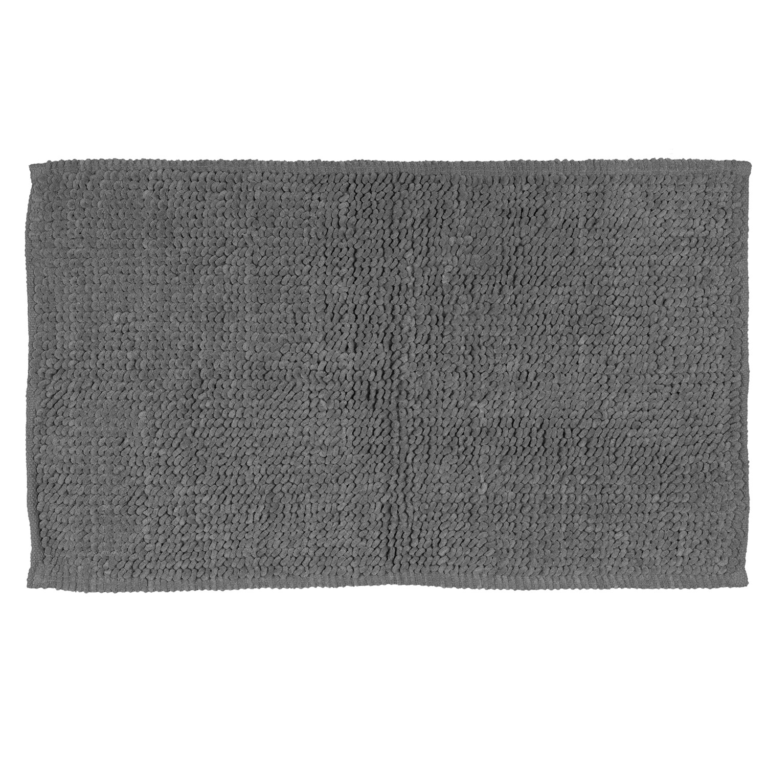 Grey Chunky Bobble Polycotton Bath Mat 50 x 80cm Image 1