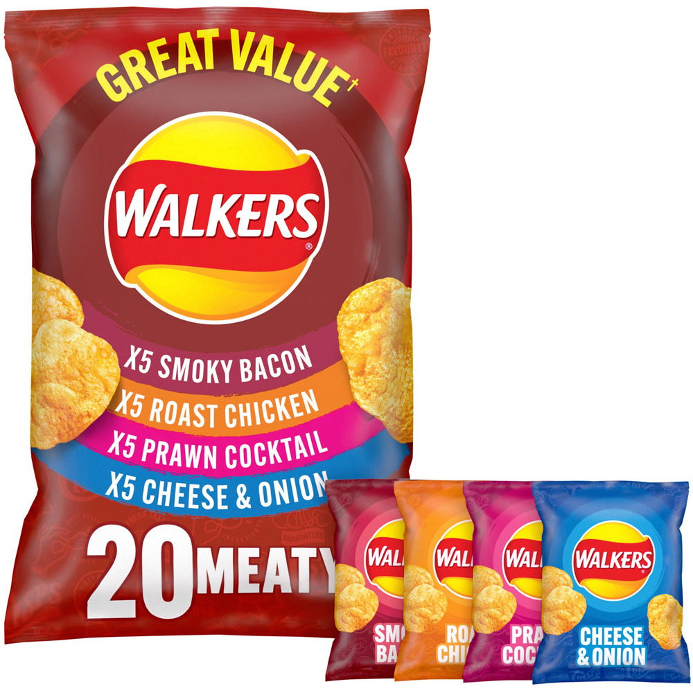 Walkers Variety Multipack Meaty Crisps 20 Pack Image