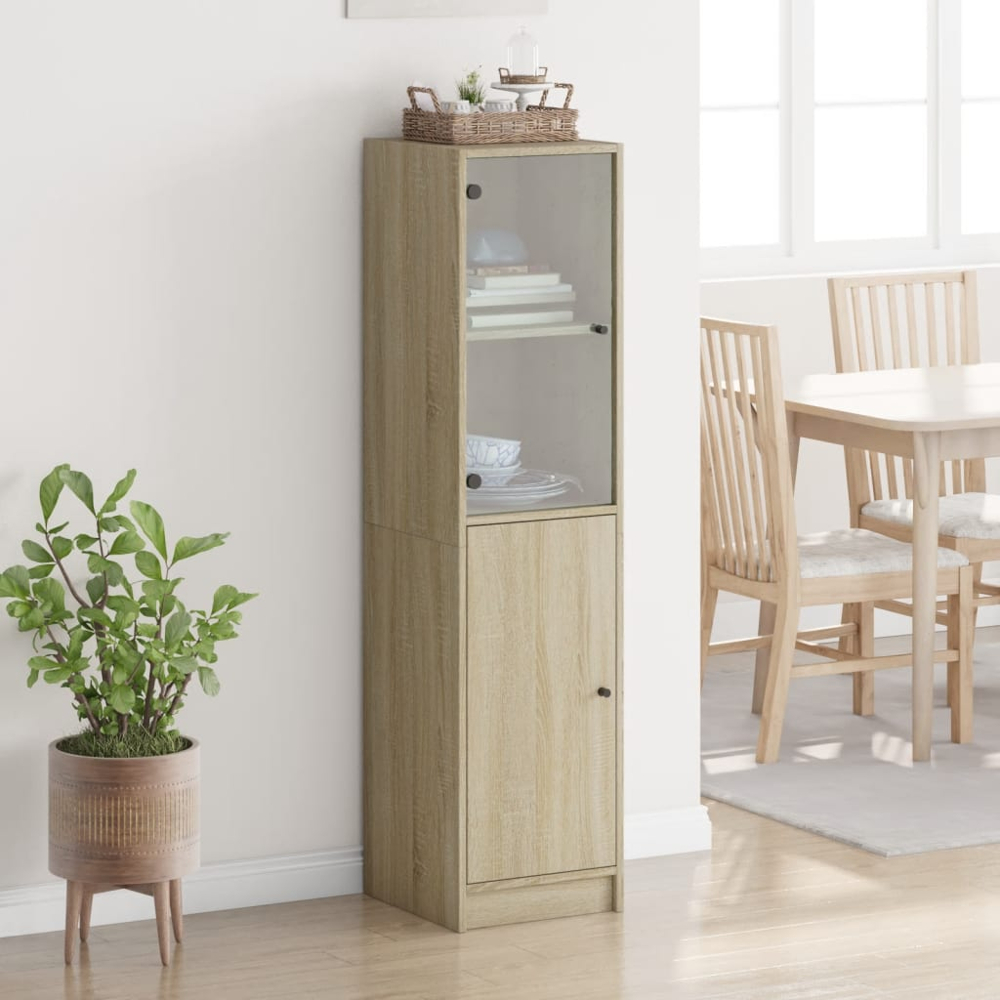vidaXL 2 Door Sonoma Oak Highboard Image 9
