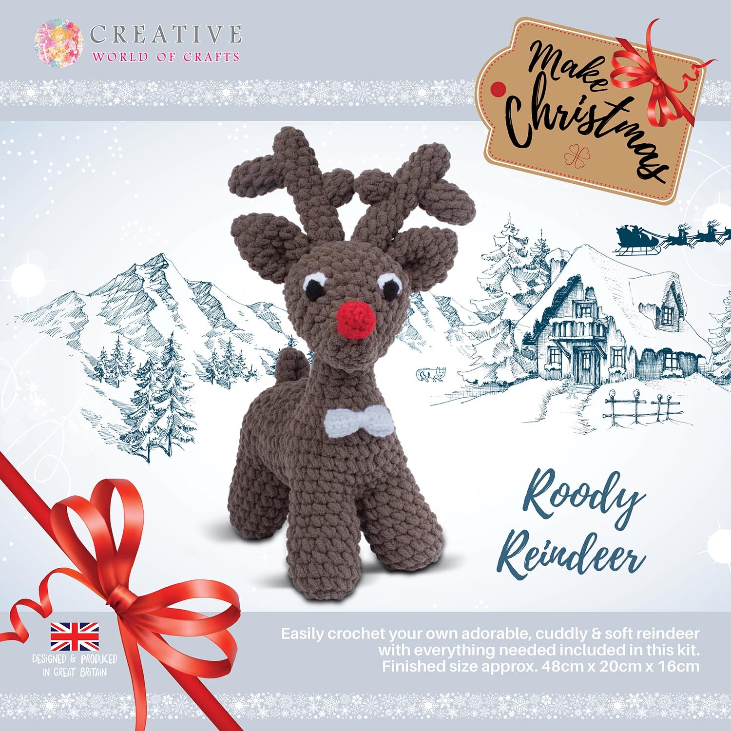 Christmas Crochet Roody Reindeer Image 1