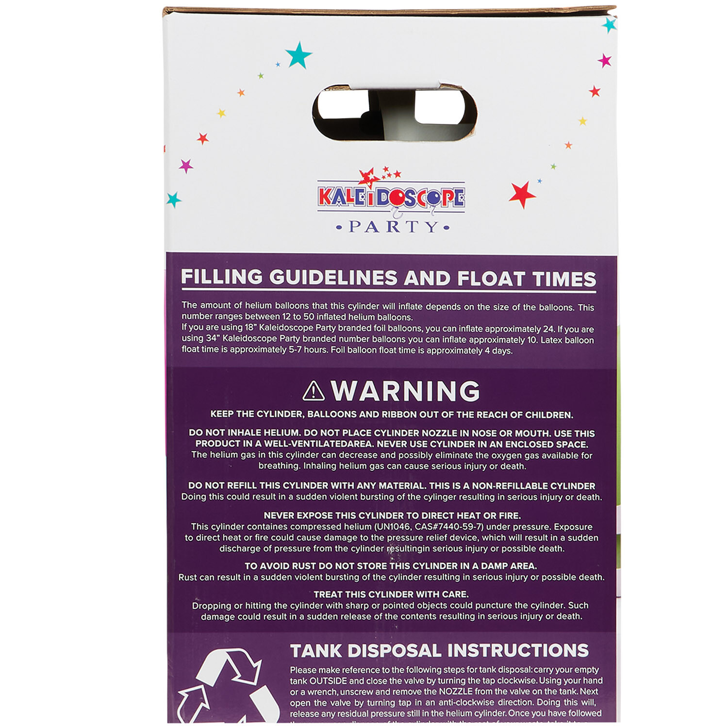 Disposable Helium Cylinder - Fills 50x9 - White Image 3