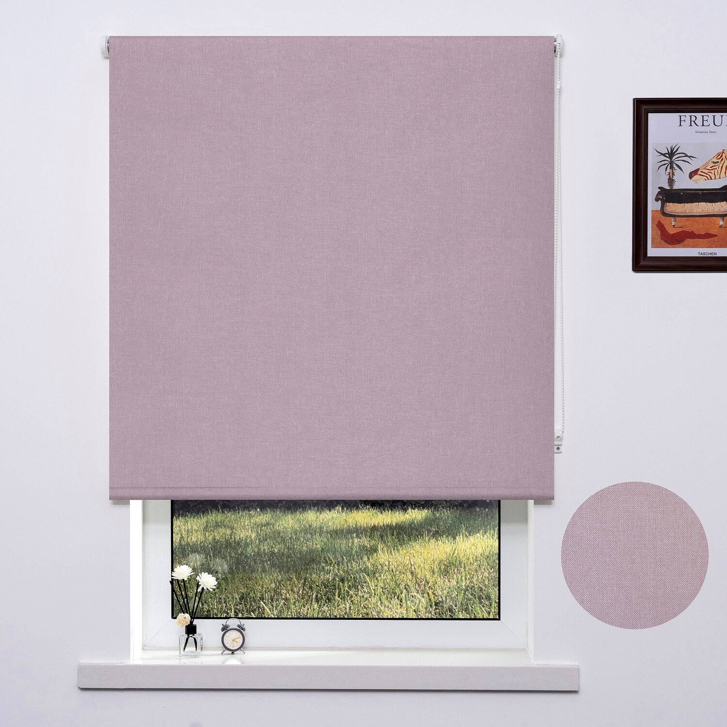 Trends Textured Blackout Blinds Rose 90cm Image 2