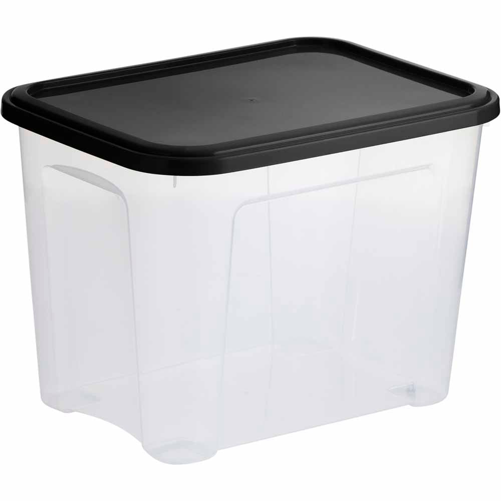 wilko 20L Modular Storage Box with Lid Image 1