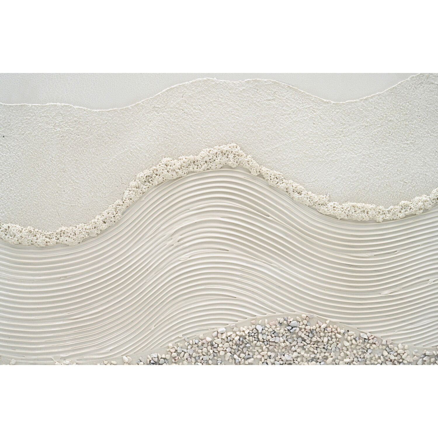 Textured White Abstract Framed Canvas Image 2