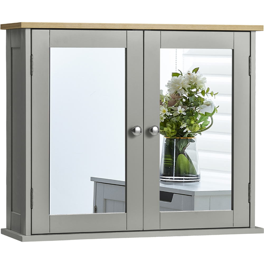 BATH VIDA Priano Wide 2 Door Mirror Bathroom Cabinet Image 2
