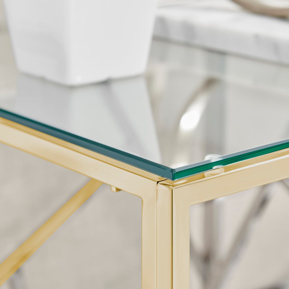 Furniturebox Sicily Gold Side Table Image 2