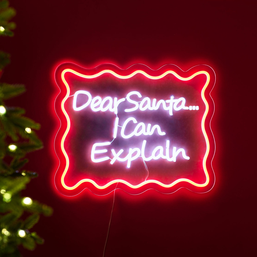 Dear Santa I Can Explain LED Neon Sign Image 1