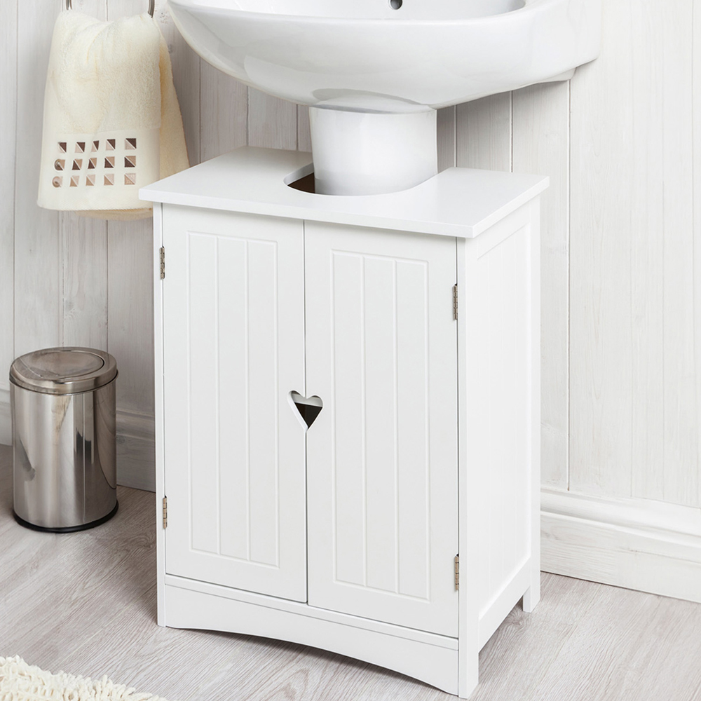 Oxford 2 Door White Sink Unit Image 1