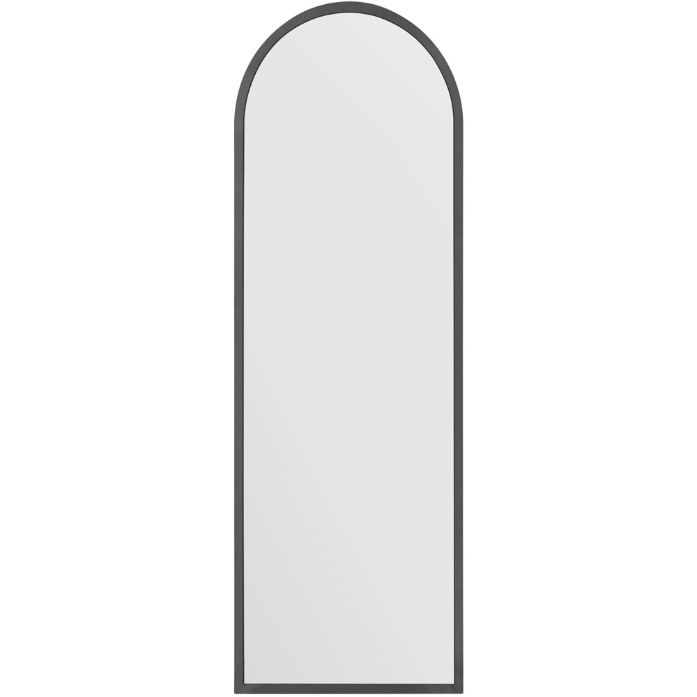The Arcus Black Arched Leaner Wall Mirror 160 x 53cm Image 1