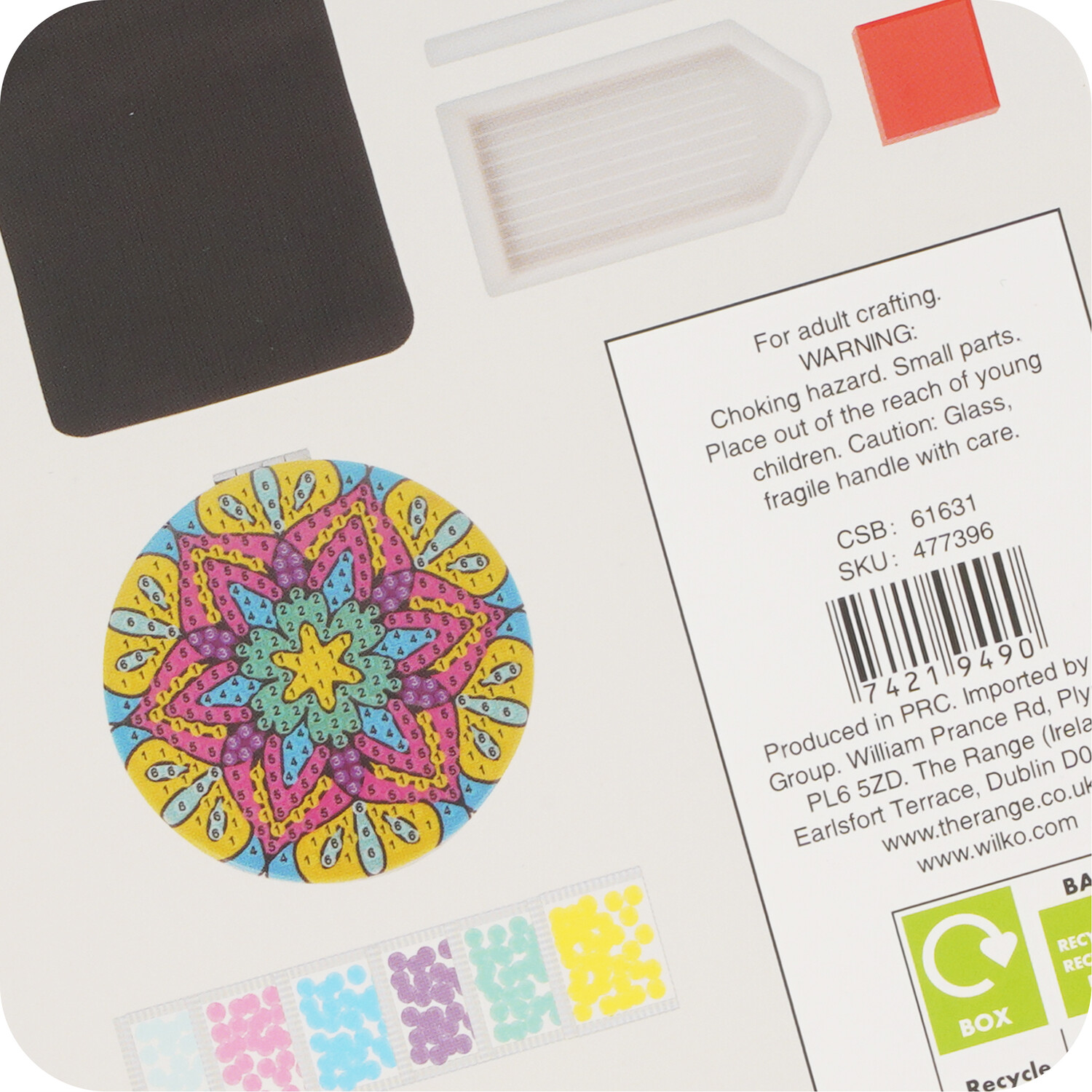 Diamond Art Compact Mirror Kit Image 5