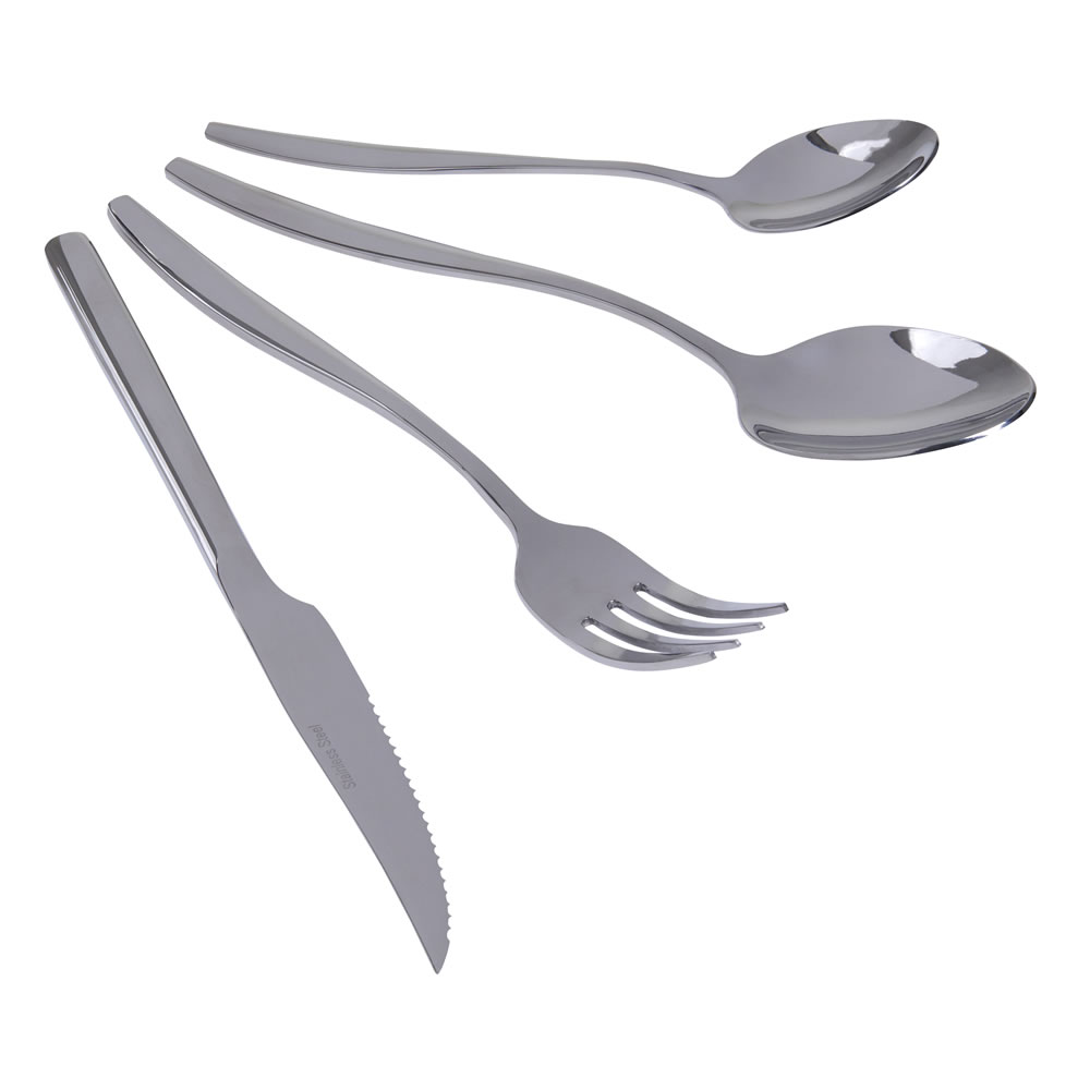 Wilko 16 piece Stainless Steel Cutlery Set Image 1