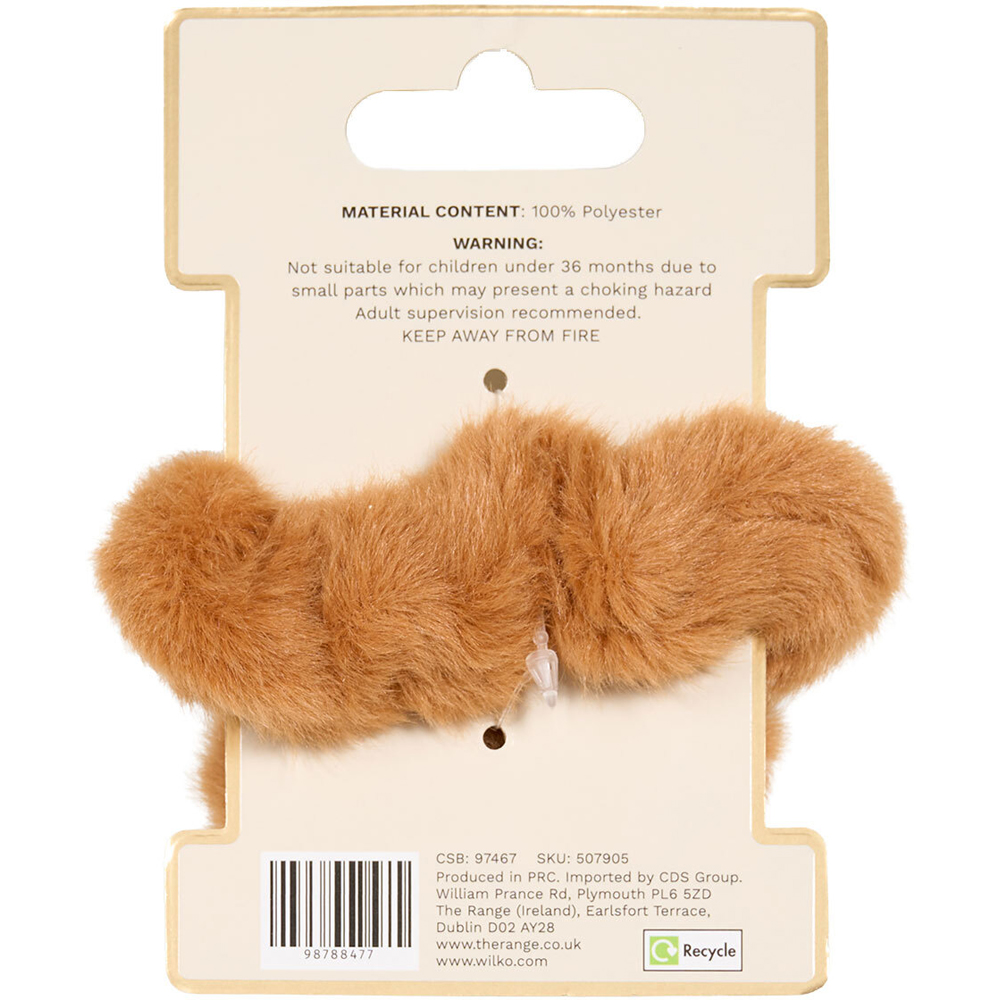 Capybara Collection Plush Scrunchie Brown Image 4