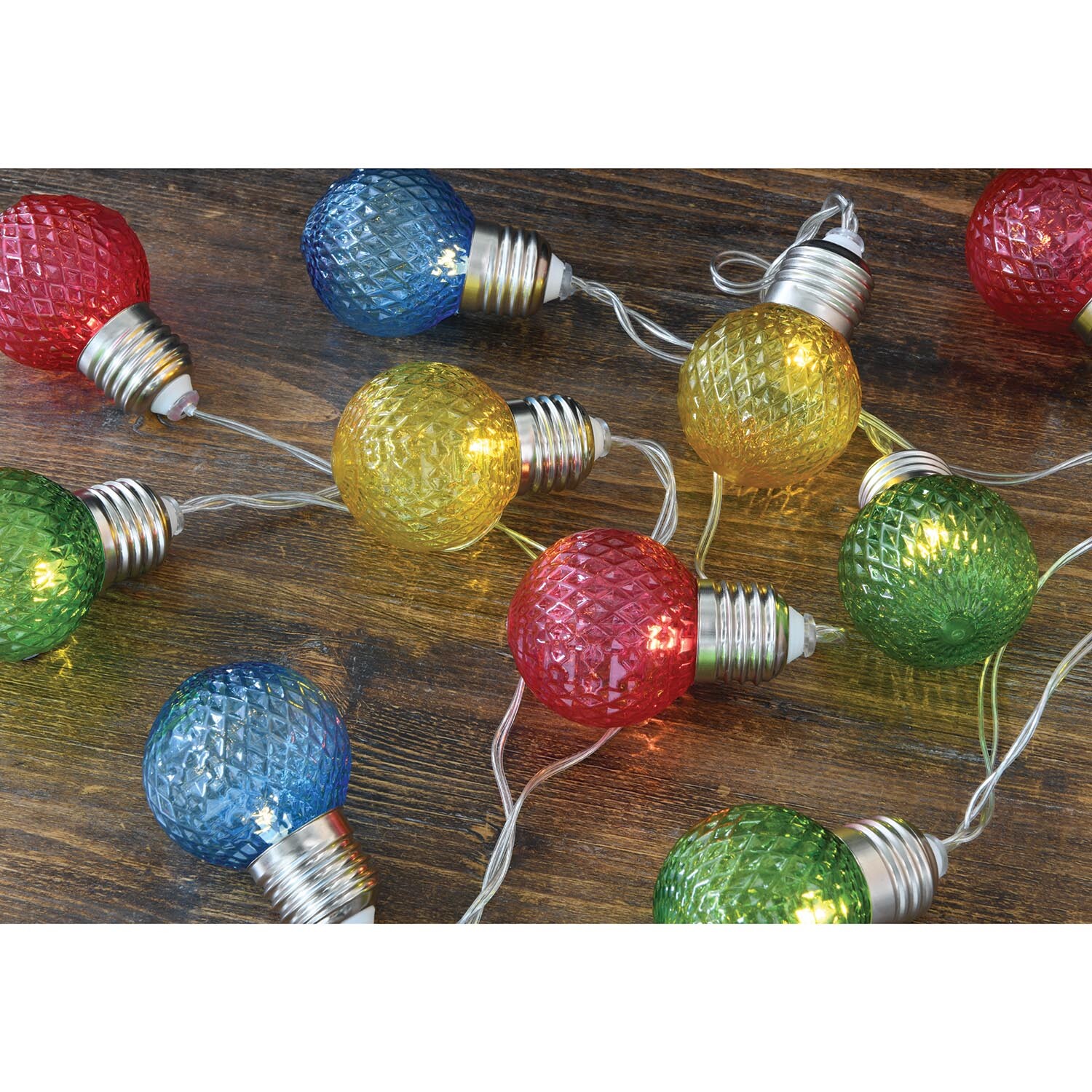 10 LED Multicolour Bulb String Light Image 3